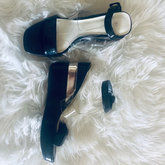 payless clear heels